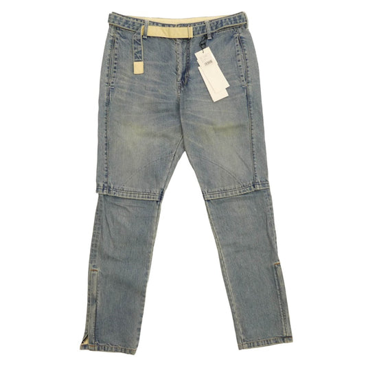 Sacai サカイ 19SS 19-01902M LAYERED DENIM PANT ベルテッド レイヤード デニムパンツ ブルー系 2【中古】