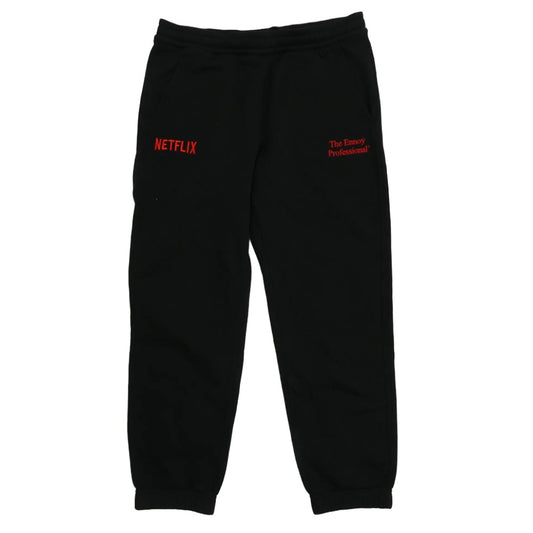 The Ennoy Professional ザ エンノイ プロフェッショナル 23AW AW23BRENPTNTL × Netflix ネットフリックス CITY FLEECE PANTS シティフリース スウェットパンツ ブラック系 L【中古】