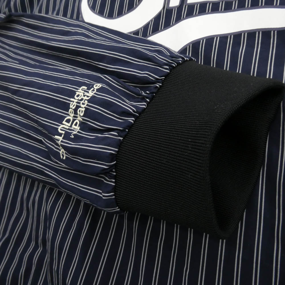 アントレース 24SS UN-021-SS24 STRIPE FOOTBALL GAME SHIRT ストライプ フットボール ゲーム シャツ ネイビー系 2【美品】【中古】