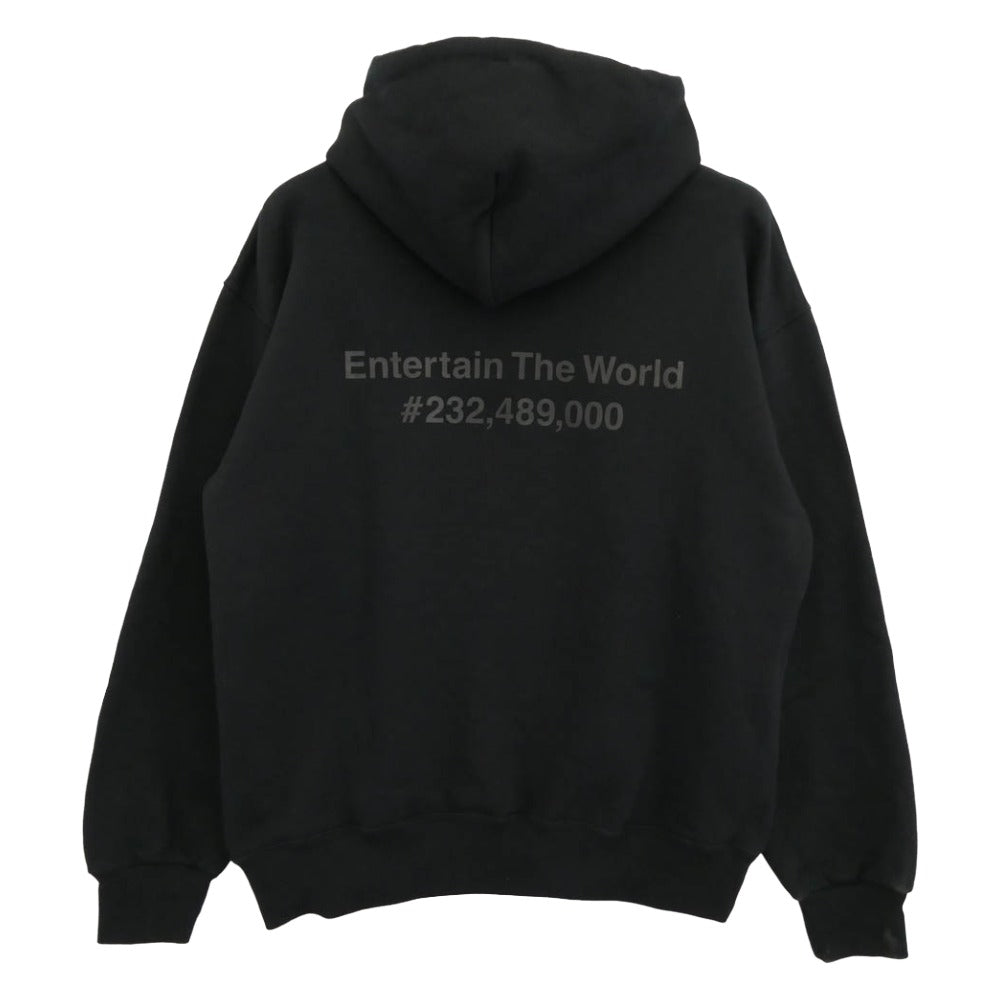 The Ennoy Professional ザ エンノイ プロフェッショナル 23AW AW23BRENCT02NTL × Netflix ネットフリックス Hoodie Sweat スウェット フーディー プルオーバー パーカー ブラック系 L【中古】