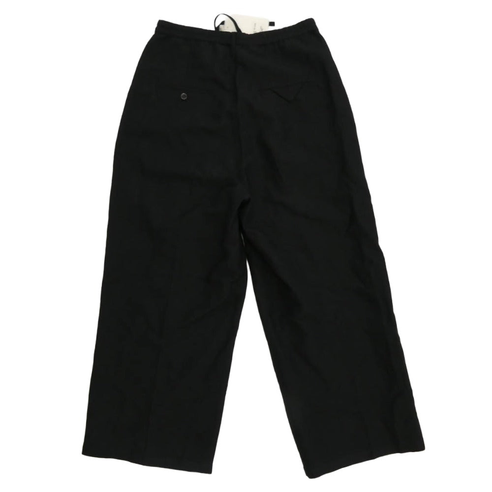 ANCELLM アンセルム 25SS ANC-PT62 W/L WIDE EASY TUCK SLACKS ウール リネン ワイド イージー タック スラックス ブラック系 2【中古】