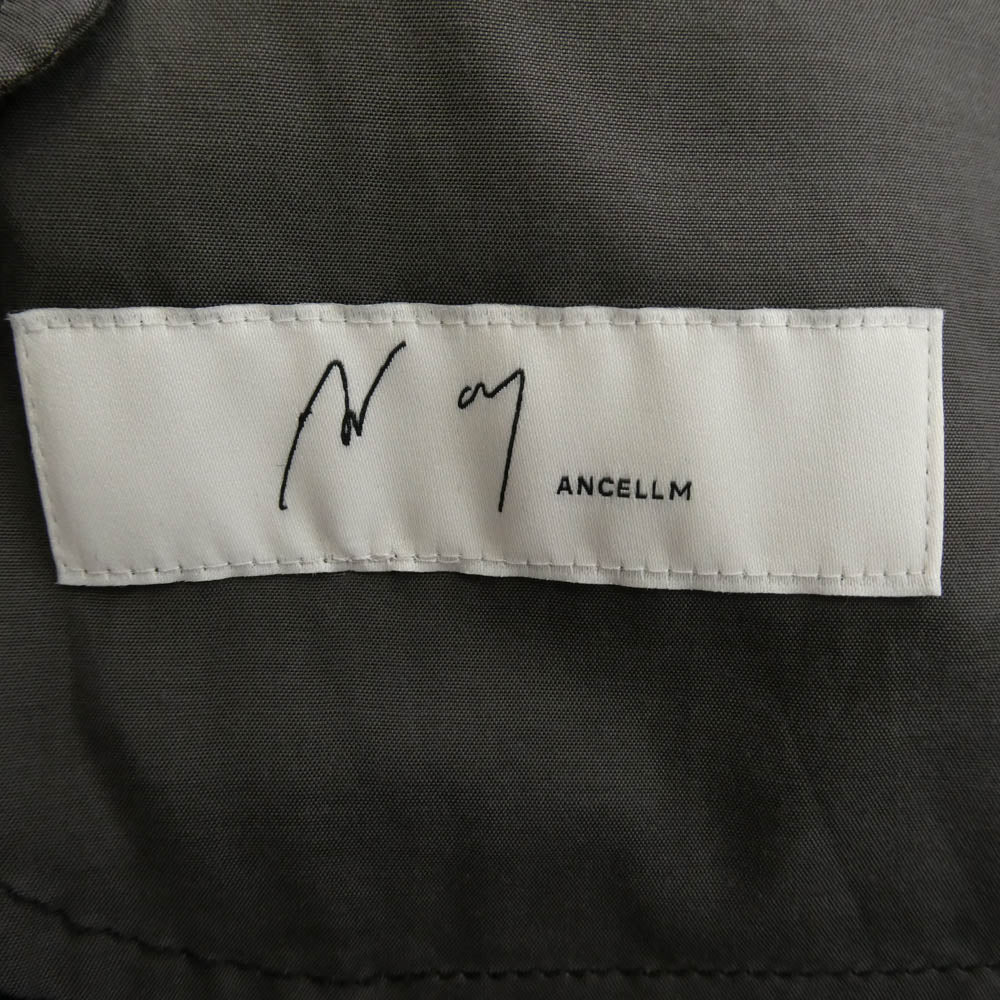 ANCELLM アンセルム 25SS ANC-PT62 W/L WIDE EASY TUCK SLACKS ウール リネン ワイド イージー タック スラックス ブラック系 2【中古】