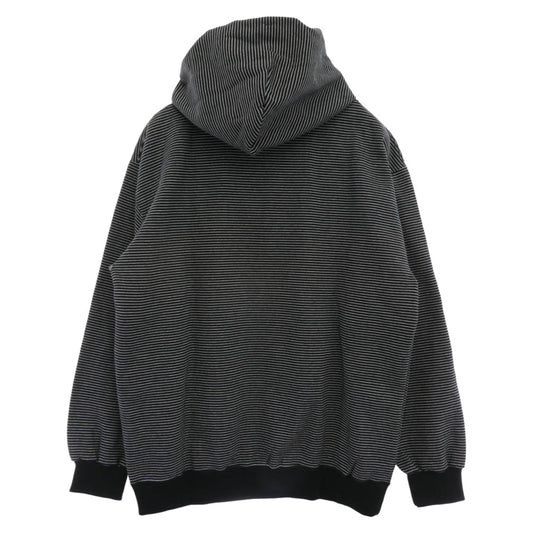 The Ennoy Professional ザ エンノイ プロフェッショナル 24AW AW24BRENCT02NTL Border Hoodie Sweat ボーダー スウェット フーディー プルオーバー パーカー ブラック系 L【中古】