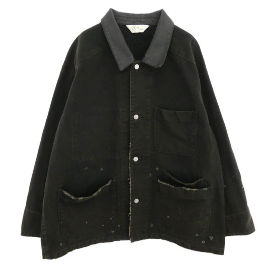 ANCELLM アンセルム ACW-08 WISM別注 DUCK COVERALL JACKET ダック カバーオール ジャケット カーキ系 OS【美品】【中古】