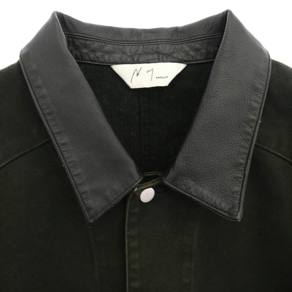 ANCELLM アンセルム ACW-08 WISM別注 DUCK COVERALL JACKET ダック カバーオール ジャケット カーキ系 OS【美品】【中古】