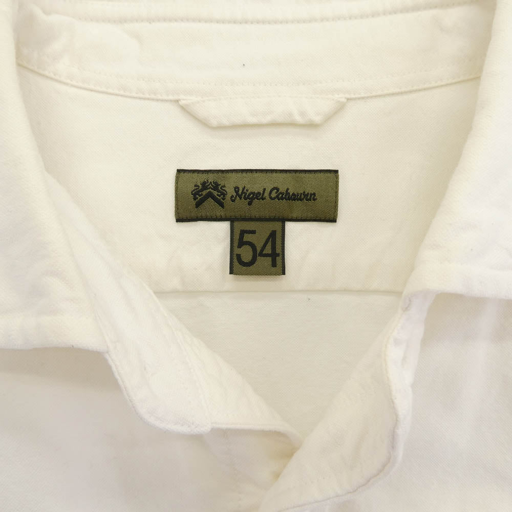 Nigel Cabourn ナイジェルケーボン 8045-00-10000 BRITISH OFFICERS SHIRT 長袖 シャツ ホワイト系 54【中古】