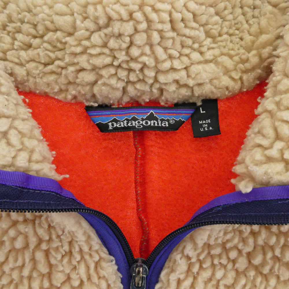 patagonia パタゴニア 88AW 23011 ヴィンテージ オリジナル 88年 USA製 三角タグ クラシック レトロ カーディガン ベージュ系 L【中古】