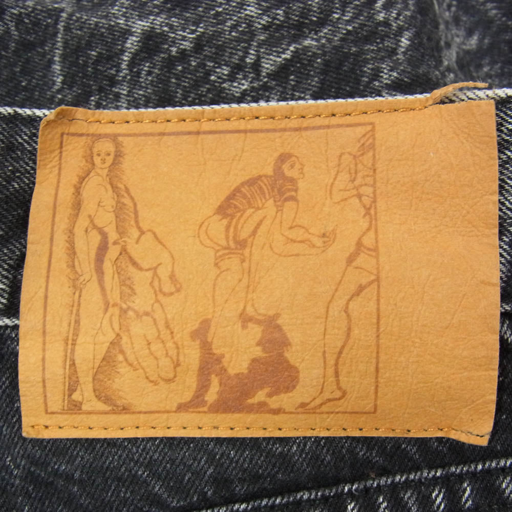 MARTIN ROSE マーティンローズ S10MR223B イタリア製 RONNIE JEANS ルーニー ケミカルウォッシュ ジーンズ デニムパンツ ブラック系 L【中古】