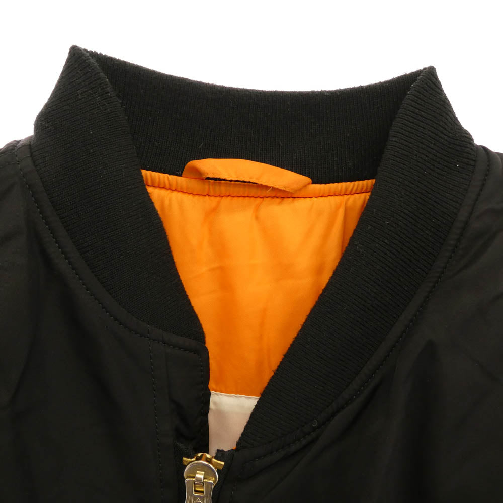 COMME des GARCONS コムデギャルソン CDG x ALPHA アルファ BIAS MA-1 JACKET バイアス 捻じれ ブルゾン フライトジャケット ブラック系 XL【中古】