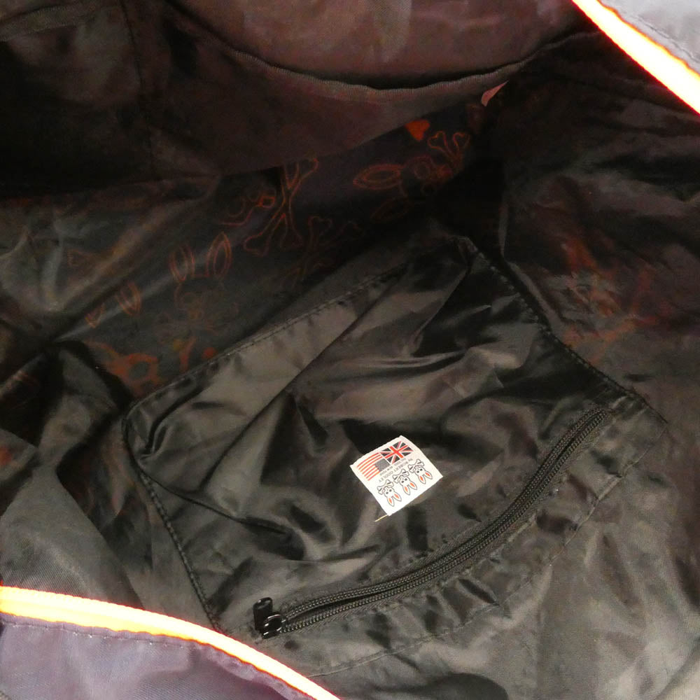 サイコバニー 総柄 ゴルフ トート バッグ ブラック系 オレンジ系【中古】