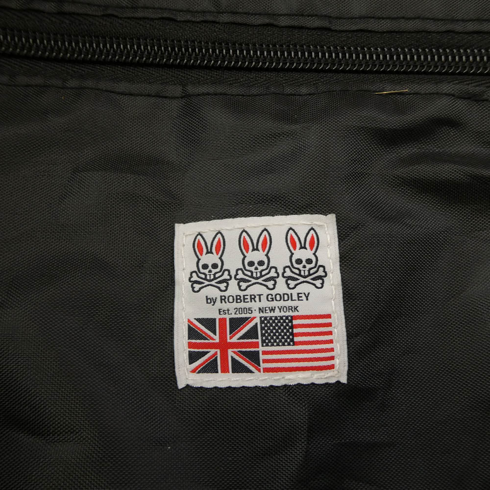 サイコバニー 総柄 ゴルフ トート バッグ ブラック系 オレンジ系【中古】