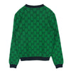 GUCCI グッチ 661155 XKBXI GG総柄 Vネック ニット セーター ウール コットン イタリア製 グリーン系 S【中古】
