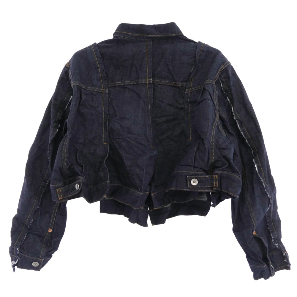 Sacai サカイ 24AW 24-07354 Denim Jacket スリットデザイン 立体 デニムジャケット インディゴブルー系 3【中古】