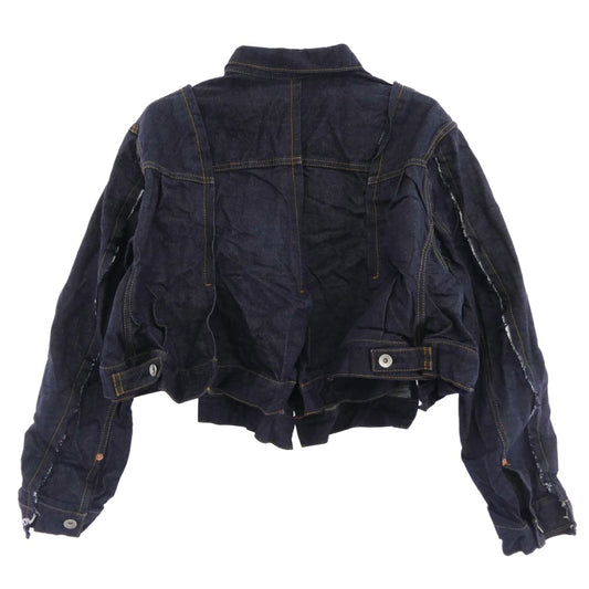 Sacai サカイ 24AW 24-07354 Denim Jacket スリットデザイン 立体 デニムジャケット インディゴブルー系 3【中古】