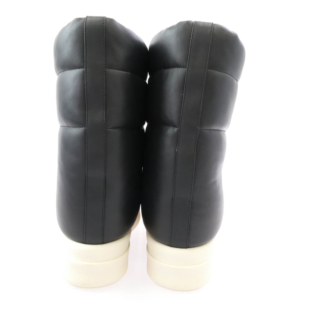 Rick Owens リックオウエンス 24AW RP02D3857 LLP Porterville期 イタリア製 Mega Bumper Lunar Boots メガバンパー ランナー レザー ブーツ ブラック系 41【極上美品】【中古】