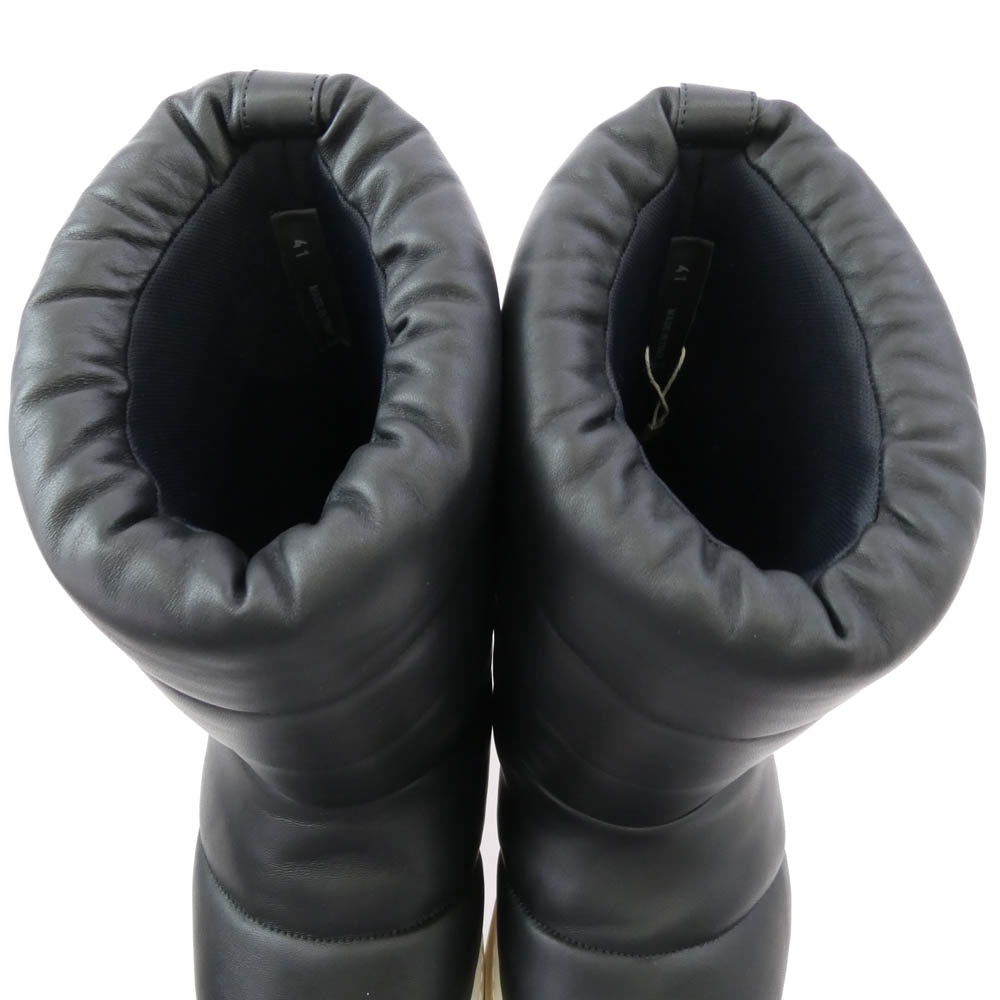 Rick Owens リックオウエンス 24AW RP02D3857 LLP Porterville期 イタリア製 Mega Bumper Lunar Boots メガバンパー ランナー レザー ブーツ ブラック系 41【極上美品】【中古】
