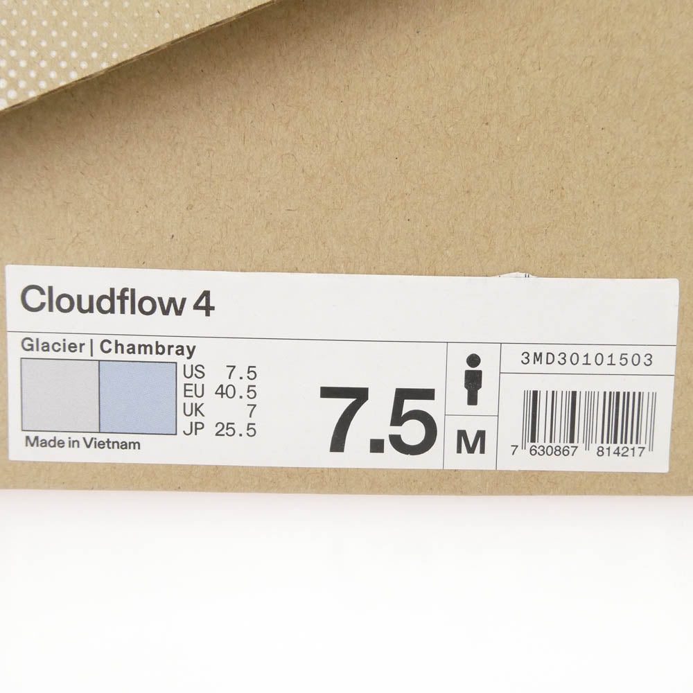 ON オン 3MD30101503 Cloudflow 4 クラウドフロー4 ランニングシューズ スニーカー グリーン系 25.5cm【極上美品】【中古】