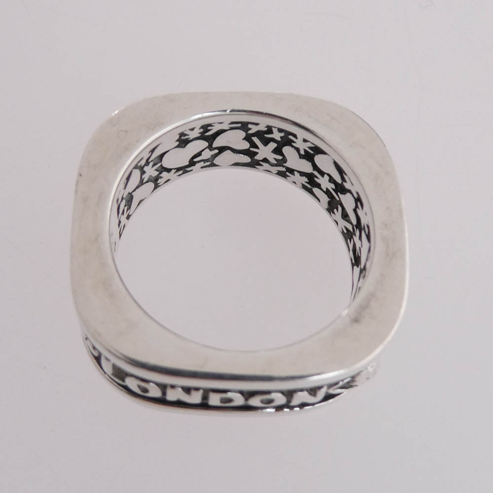Vivienne Westwood ヴィヴィアンウエストウッド SCILLY RING シリー スクエア リング シルバー シルバー系 S(約12号)【中古】