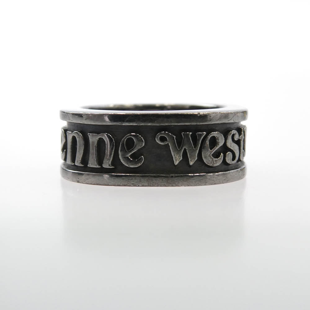 Vivienne Westwood ヴィヴィアンウエストウッド SCILLY RING シリー スクエア リング ガンメタル シルバー系 M(16号)【中古】