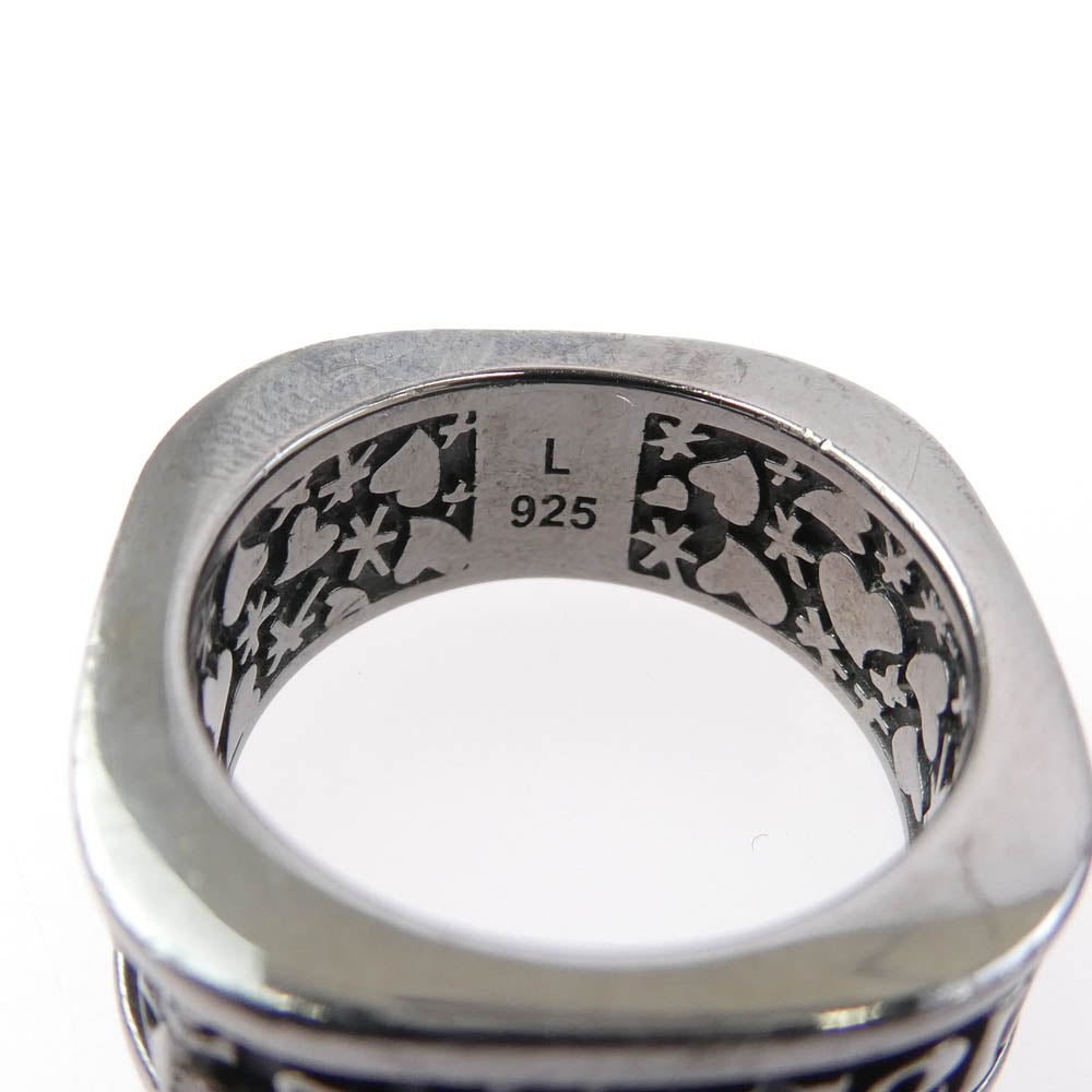 Vivienne Westwood ヴィヴィアンウエストウッド SCILLY RING シリー スクエア リング ガンメタル シルバー系 M(16号)【中古】