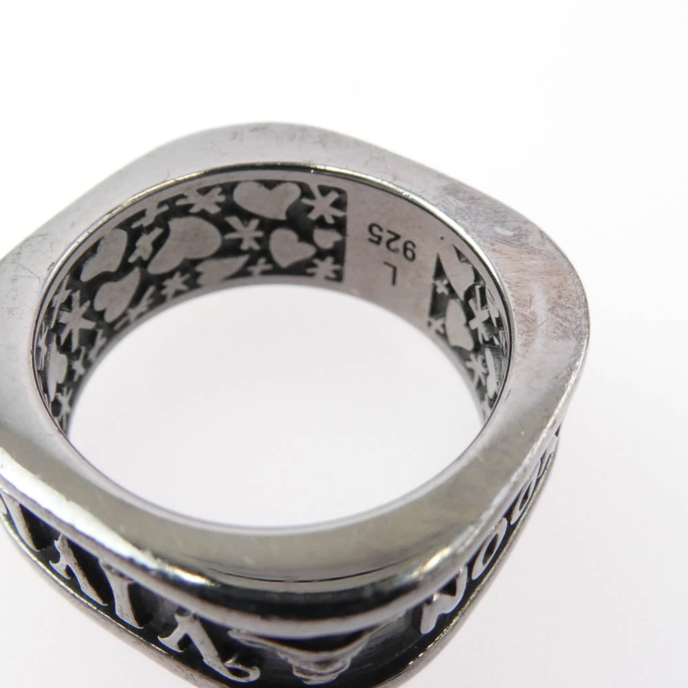 Vivienne Westwood ヴィヴィアンウエストウッド SCILLY RING シリー スクエア リング ガンメタル シルバー系 M(16号)【中古】