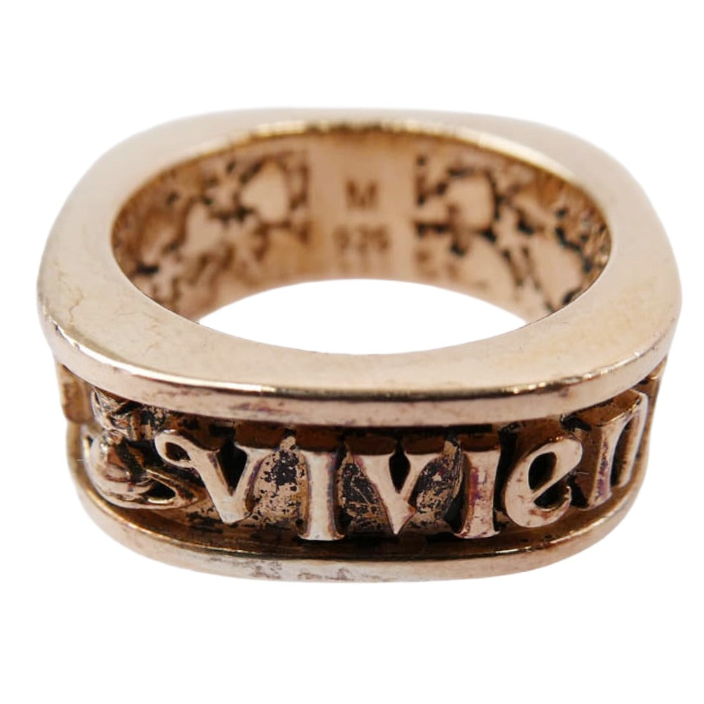 Vivienne Westwood ヴィヴィアンウエストウッド SCILLY RING シリー スクエア リング ピンクゴールド ピンク系 ゴールド系 M(14号)【中古】