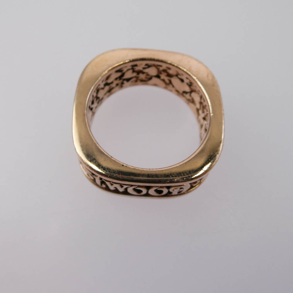 Vivienne Westwood ヴィヴィアンウエストウッド SCILLY RING シリー スクエア リング ピンクゴールド ピンク系 ゴールド系 M(14号)【中古】