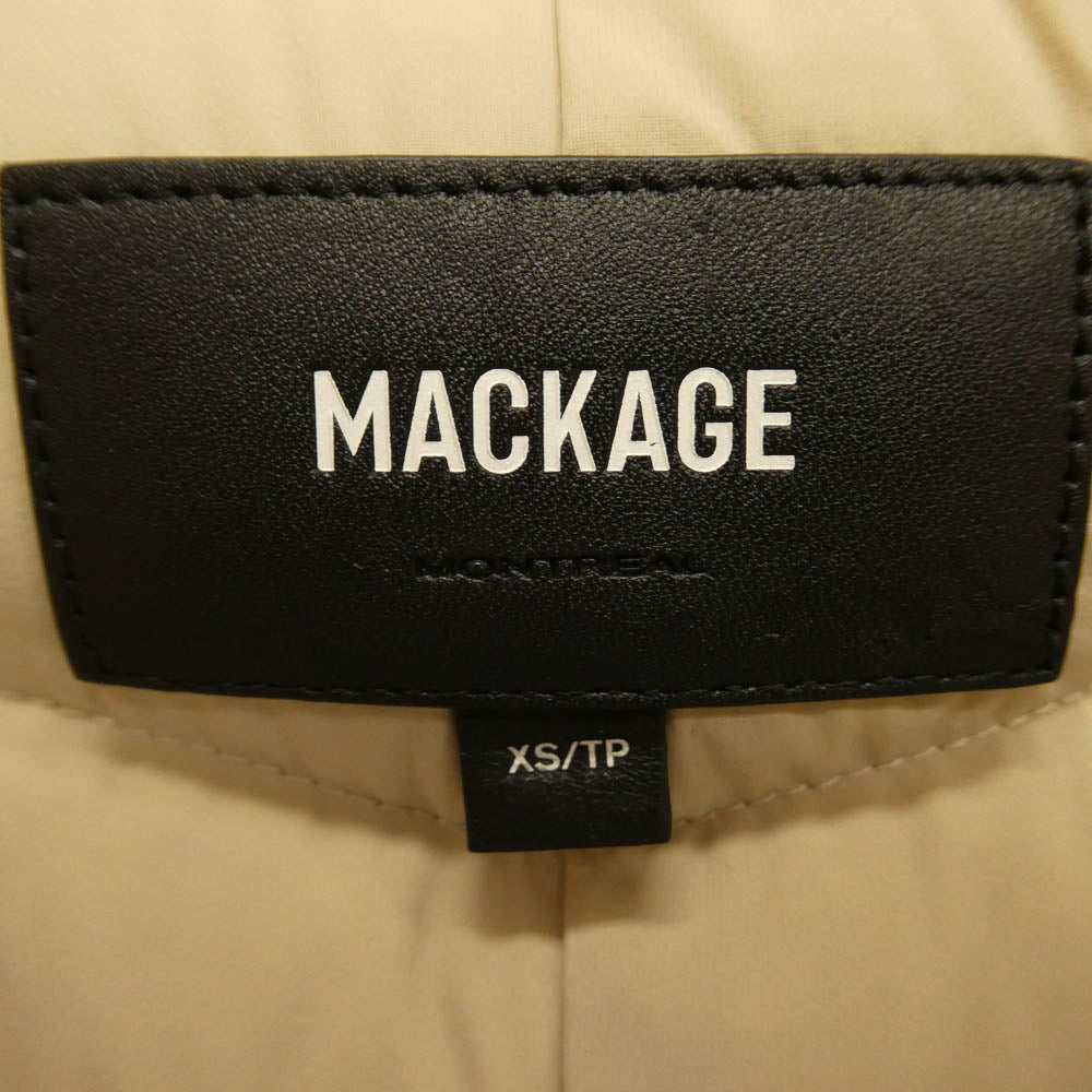 マッカージュ FARREN ファレン ストレッチ ダウン コート ベージュ系 XS【中古】