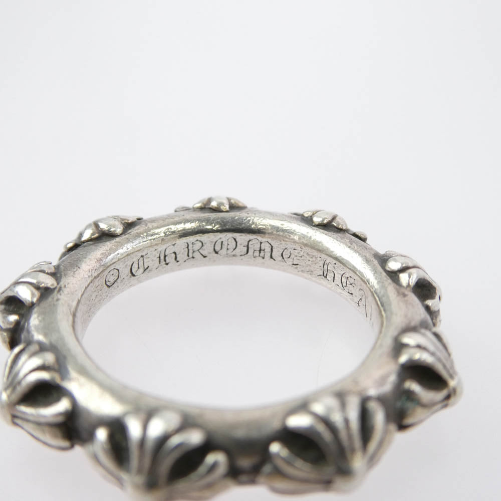 CHROME HEARTS クロムハーツ（原本無） CROSS BAND クロスバンド リング シルバー系 19号【中古】