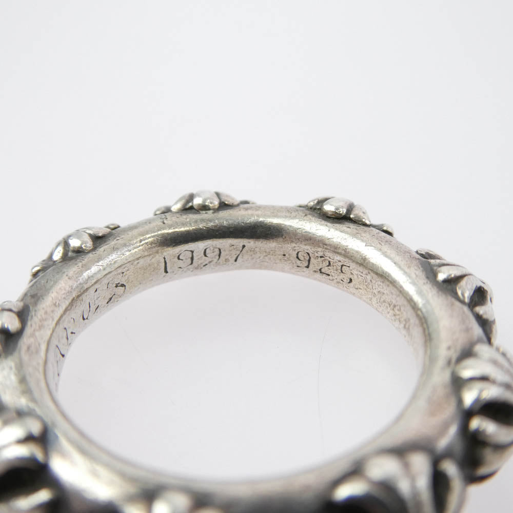 CHROME HEARTS クロムハーツ（原本無） CROSS BAND クロスバンド リング シルバー系 19号【中古】