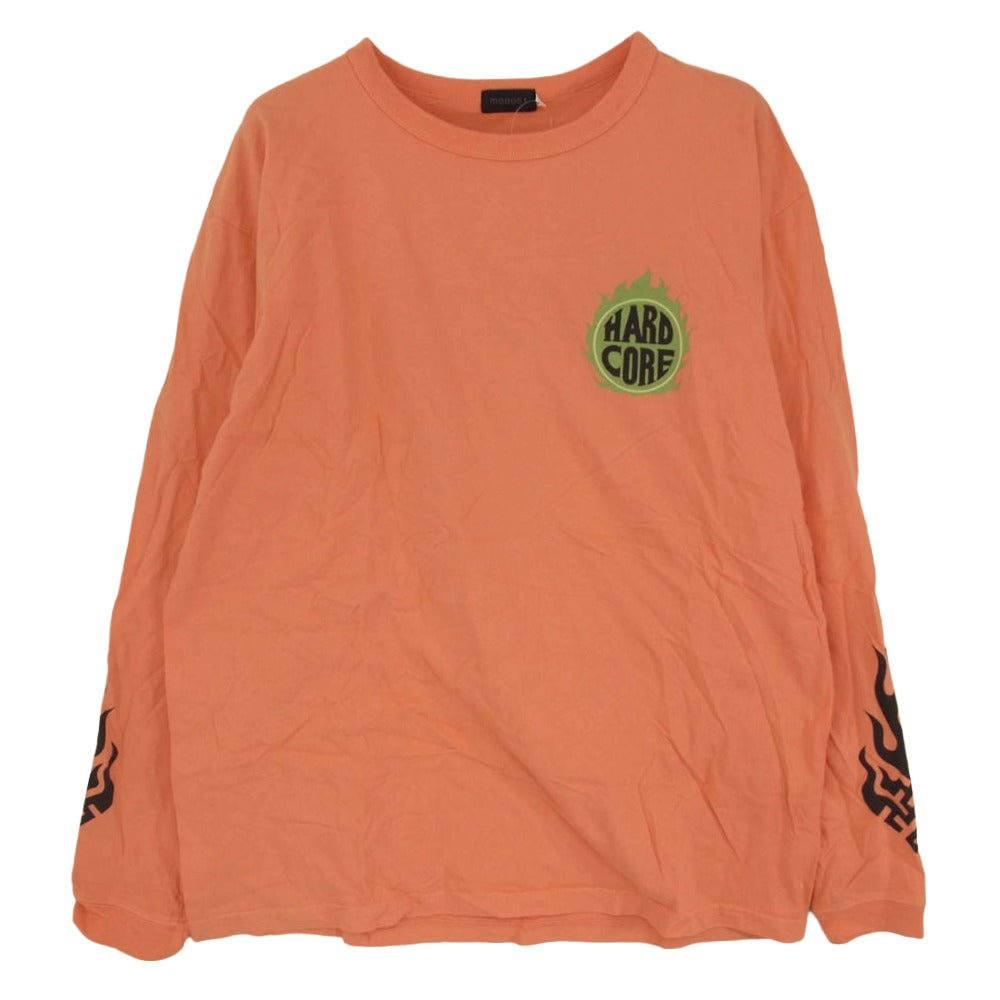 モダクト HARD CORE ハードコア クルーネック 長袖 Tシャツ カットソー オレンジ系 XL【中古】