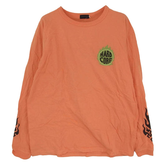 モダクト HARD CORE ハードコア クルーネック 長袖 Tシャツ カットソー オレンジ系 XL【中古】