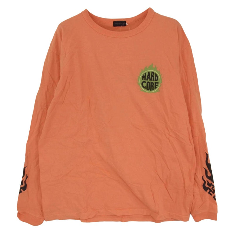モダクト HARD CORE ハードコア クルーネック 長袖 Tシャツ カットソー オレンジ系 XL【中古】