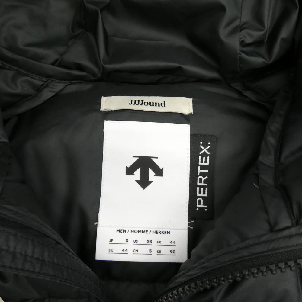 DESCENTE デサント DU5FDJJ3MB JJJJound ジョウンド ALLTERRAIN オルテライン PERTEX パーテックス フーデッド ダウンジャケット ブラック系 S【極上美品】【中古】