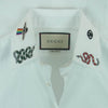 GUCCI グッチ 523500 Z341L イタリア製 シンボルズ マルチエンブロイダリー 長袖 シャツ ドレスシャツ ホワイト系 14.5【極上美品】【中古】
