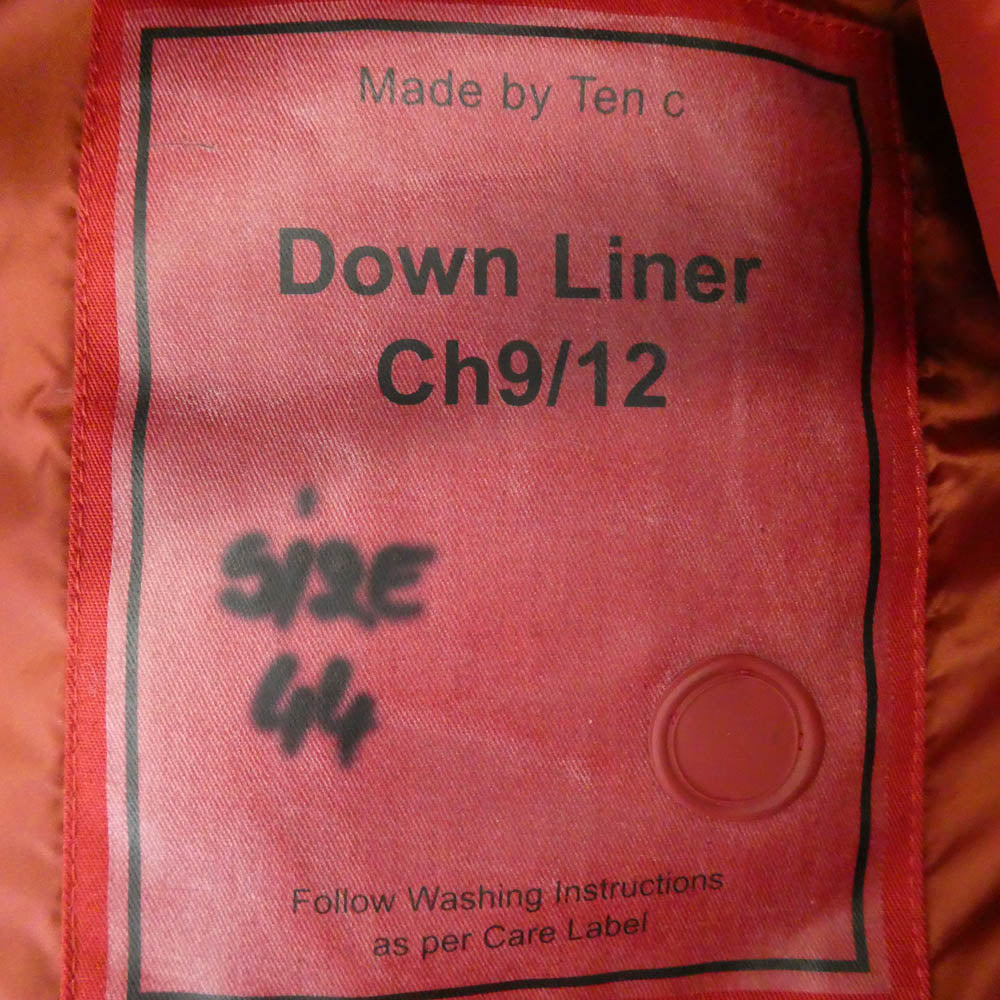 テンシー TC-J0728 DOWN LINER HOODED ダウン ライナー フーデッド ジャケット 44 レッド系 オレンジ系 44【中古】