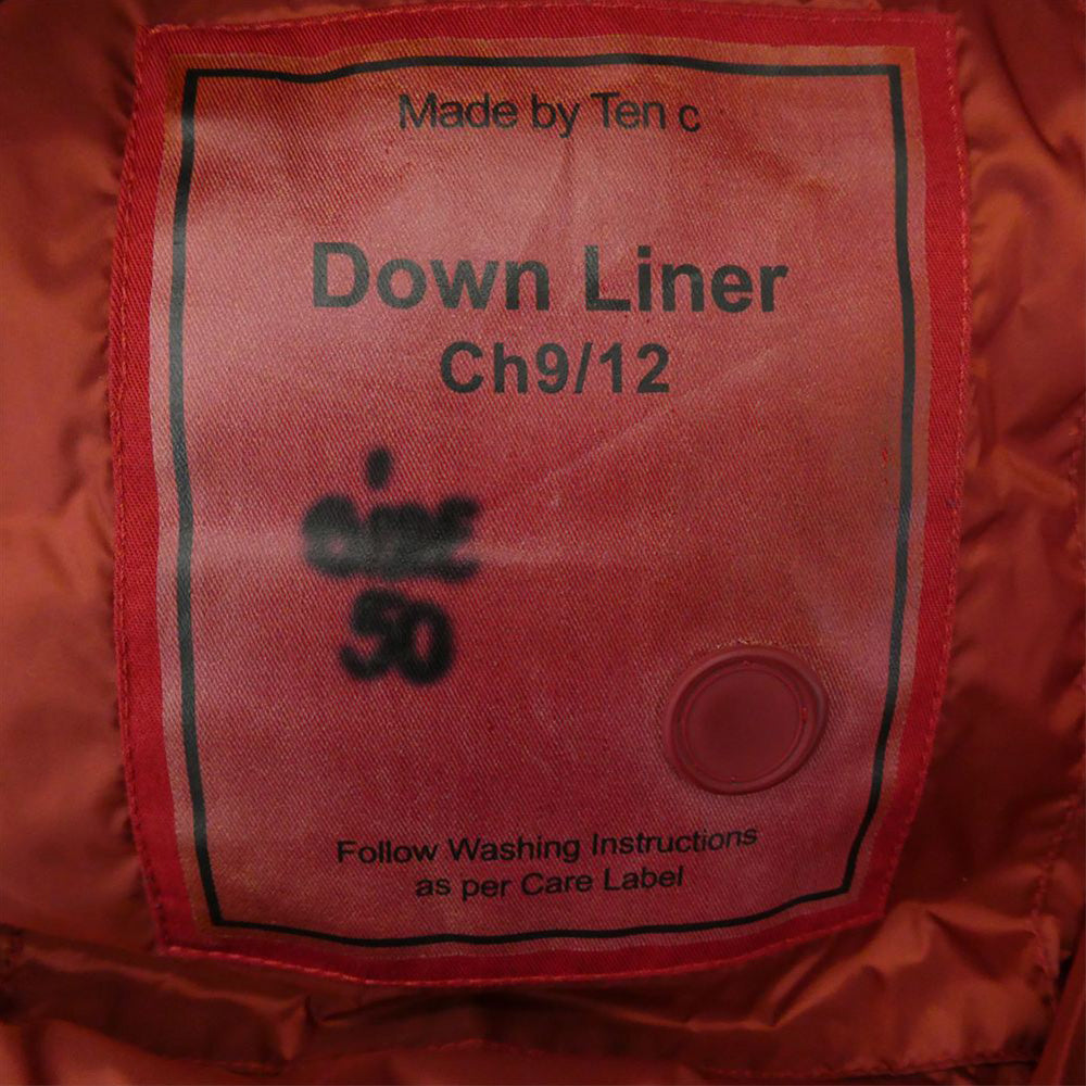 テンシー TC-J0118 DOWN LINER HOODED ダウン ライナー フーデッド ジャケット 50 オレンジ系 50【中古】