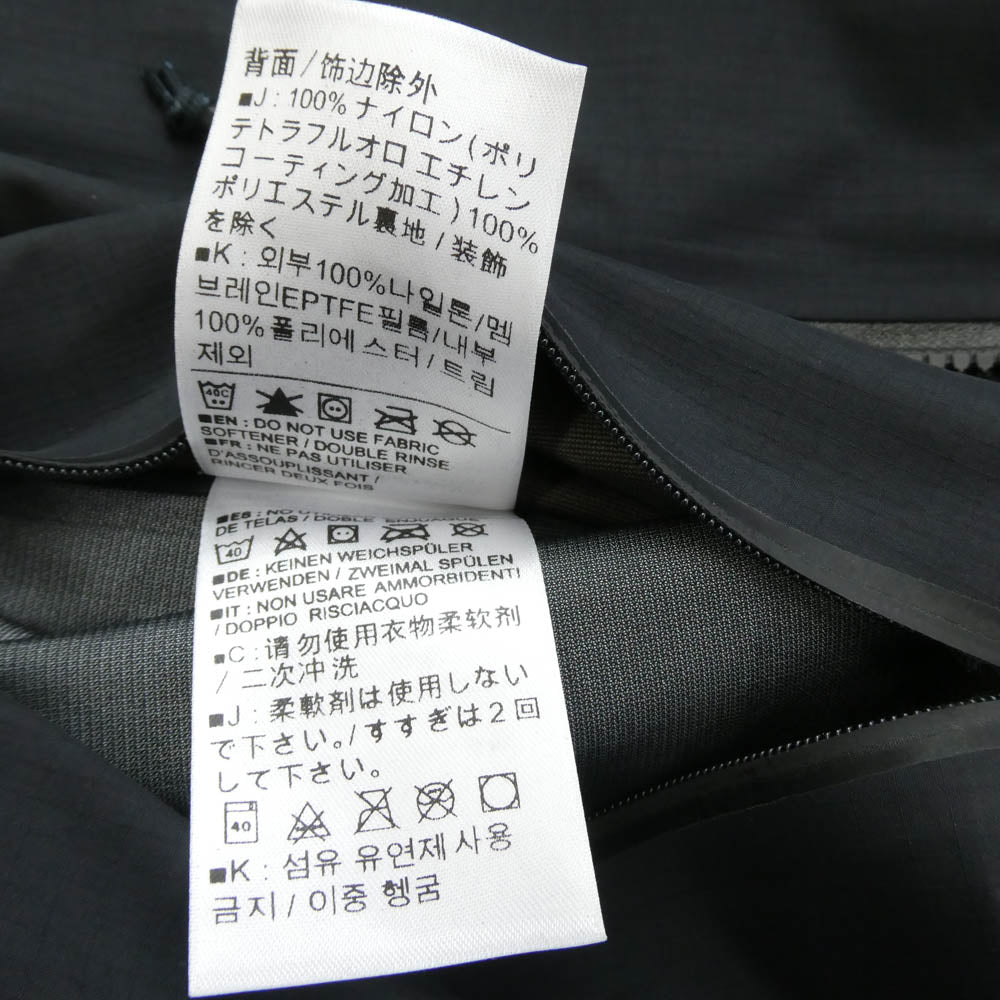 ARC'TERYX アークテリクス 18AW 18863 LEAF ALPHA JACKET GEN2 後期 カナダ製 リーフ アルファ ジャケット ゴアテックス ジャケット ブラック系 M【中古】