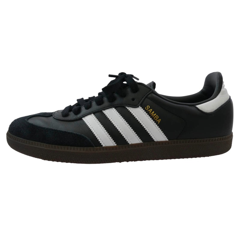 adidas アディダス B75807 Samba OG Core Black Cloud White Gum サンバ コアブラック クラウド ホワイト ガム スニーカー ブラック系 28.5cm【中古】