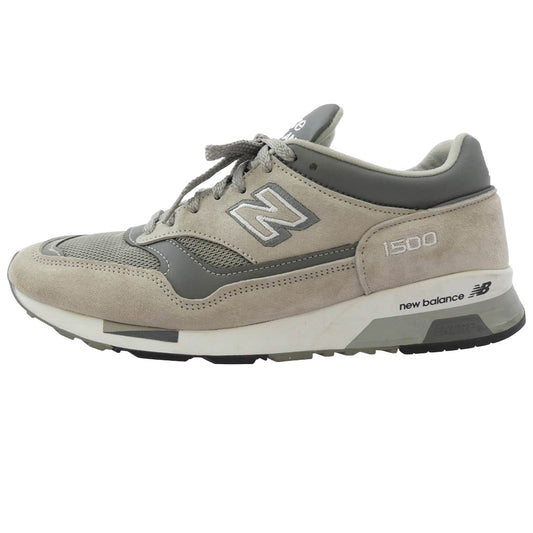 NEW BALANCE ニューバランス M1500PGL スエード メッシュ ローカット スニーカー グレー系 27.5cm【中古】