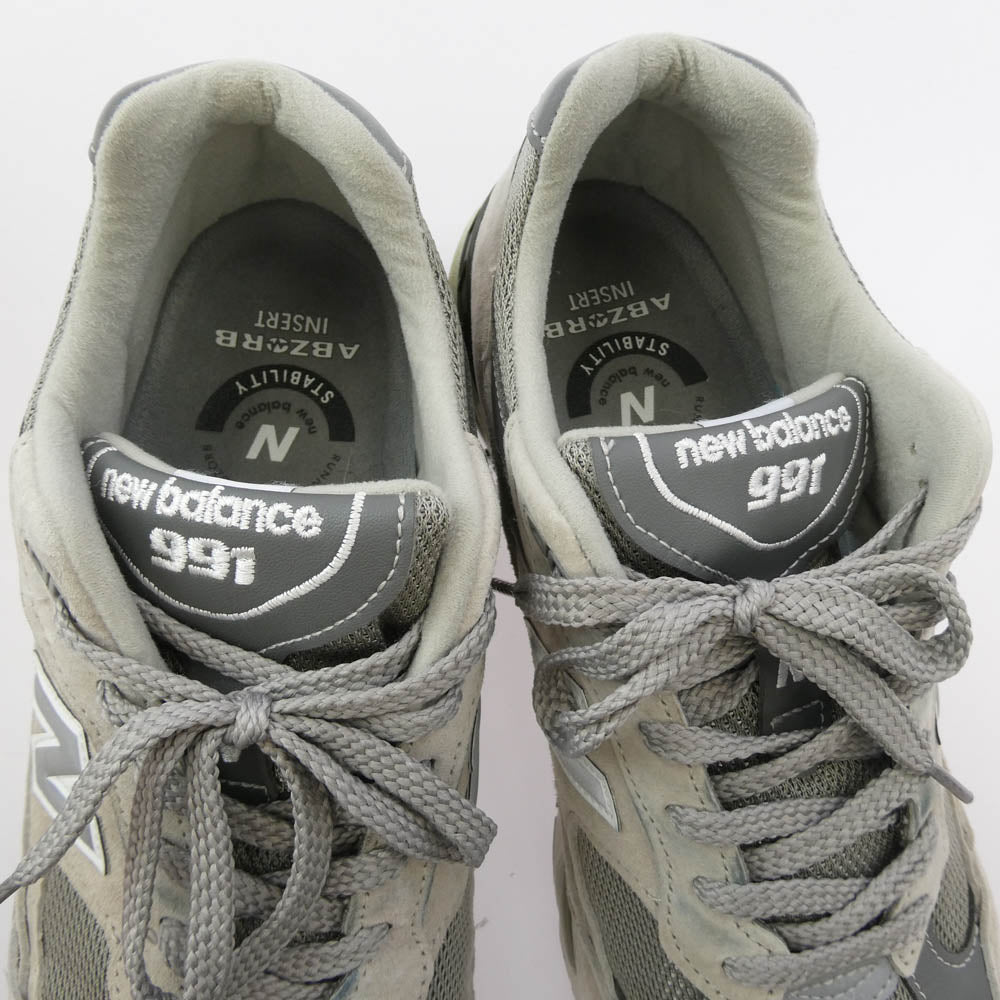 NEW BALANCE ニューバランス M991GL 991 グレー ローカット スニーカー グレー系 27.5cm【中古】