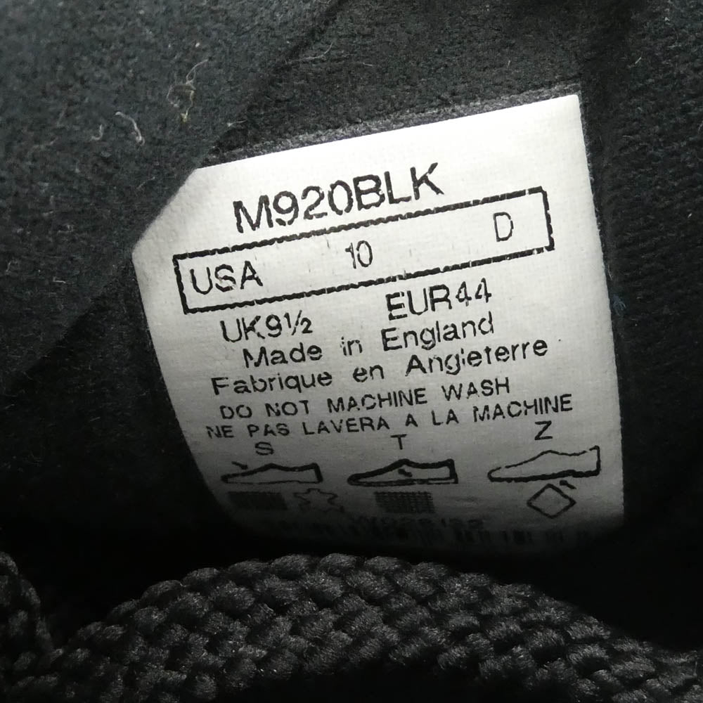 NEW BALANCE ニューバランス M920BLK 920 スエード ローカット スニーカー ブラック系 US10【中古】