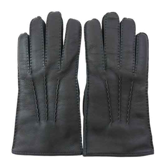 デンツ ヘリテージコレクション レザー グローブ 革手袋 ブラック系 レッド系 8【中古】