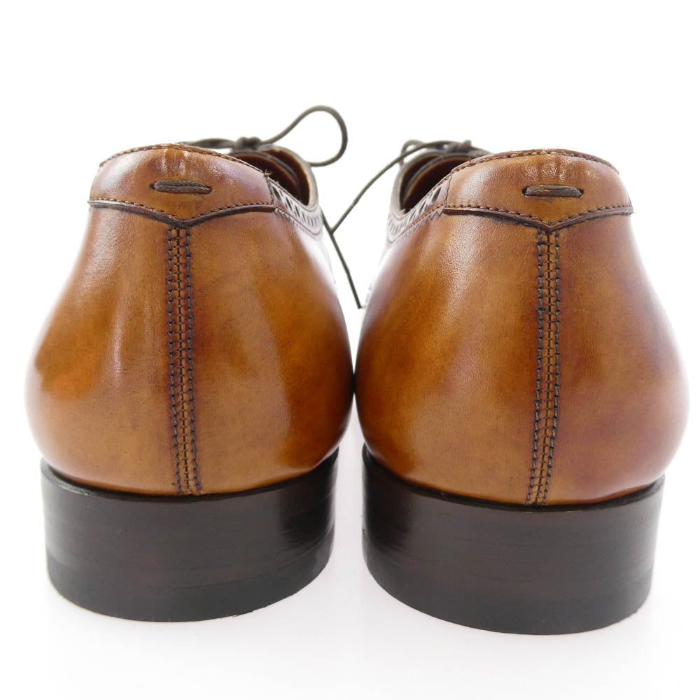 マグナーニ Selection 29902 セレクションライン ブローグ ステッチキャップトゥ レザー シューズ コニャック ライトブラウン系 43【極上美品】【中古】