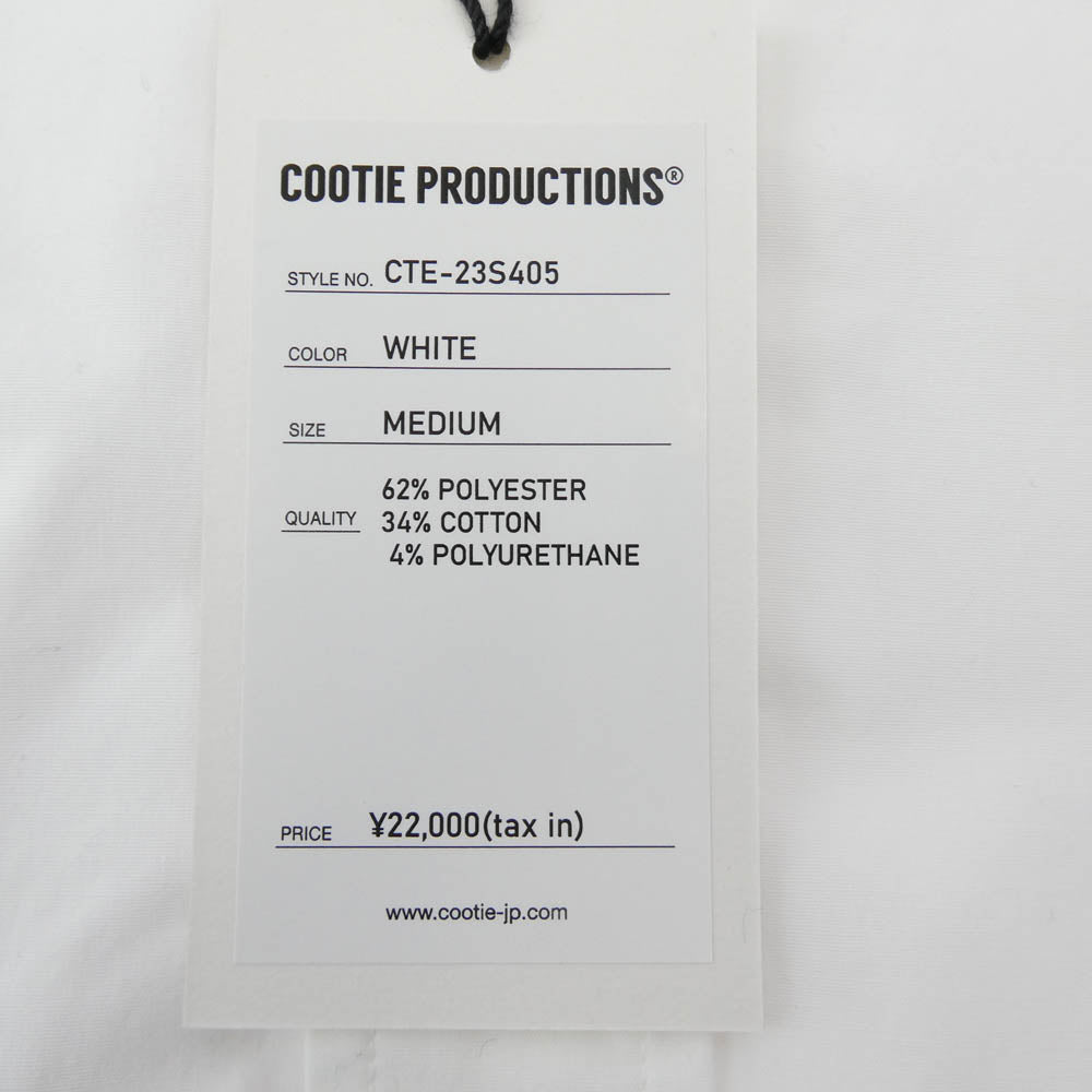 COOTIE クーティー 23SS CTE-23S405 Comfortable Broad L/S Shirt コンフォータブル ブロード 長袖 シャツ ホワイト ホワイト系 M【極上美品】【中古】