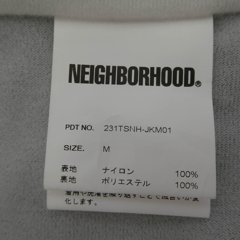 NEIGHBORHOOD ネイバーフッド 23SS 231TSNH-JKM01 WINDBREAKER JACKET ロゴプリント ウィンドブレーカー コーチジャケット ブラック系 M【中古】