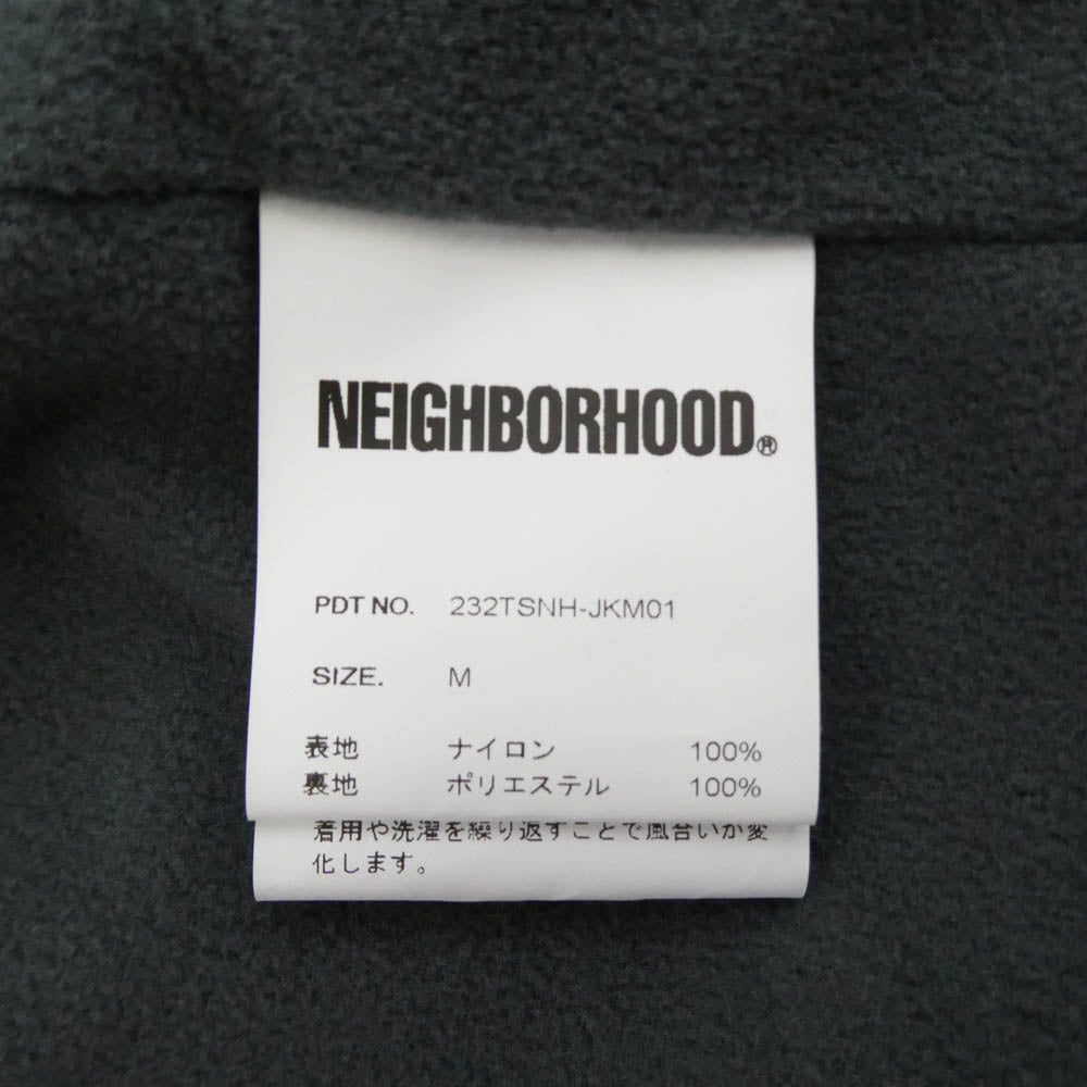 NEIGHBORHOOD ネイバーフッド 23AW 232TSNH-JKM01 WINDBREAKER JACKET ロゴプリント ウィンドブレーカー コーチジャケット ネイビー系 M【中古】
