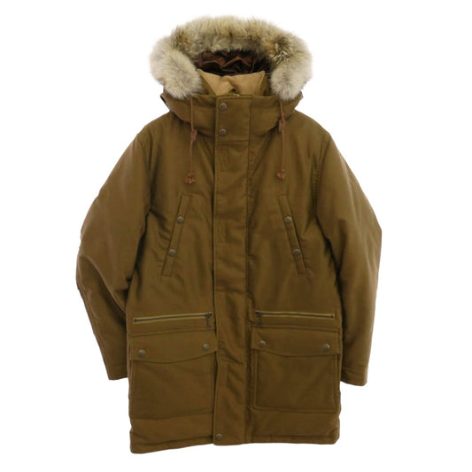 LOST CONTROL ロストコントロール L18A2-5016 Siberian Fur Down Coat シベリアン ファー ダウンコート ミリタリージャケット ブラウン系 36【中古】