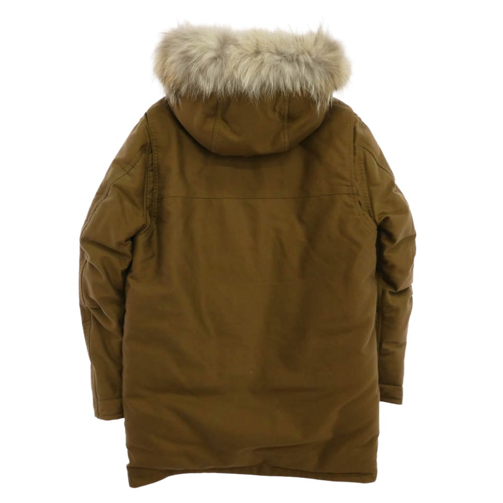 LOST CONTROL ロストコントロール L18A2-5016 Siberian Fur Down Coat シベリアン ファー ダウンコート ミリタリージャケット ブラウン系 36【中古】