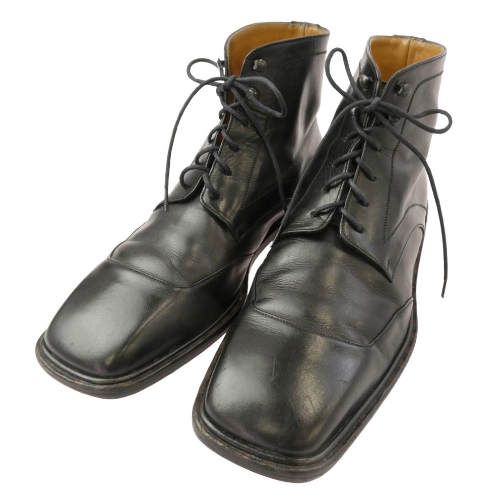 LOUIS VUITTON ルイ・ヴィトン ST0072 レザー レースアップ ブーツ ブラック系 7【中古】